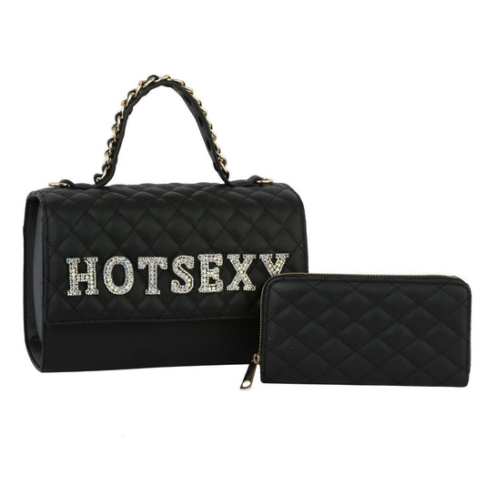 Hot & Sexy Black Quilted Satchel Set - Motivating Creativity