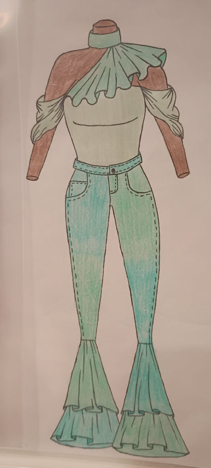 Faith & Flourish Flare Denim Jeans