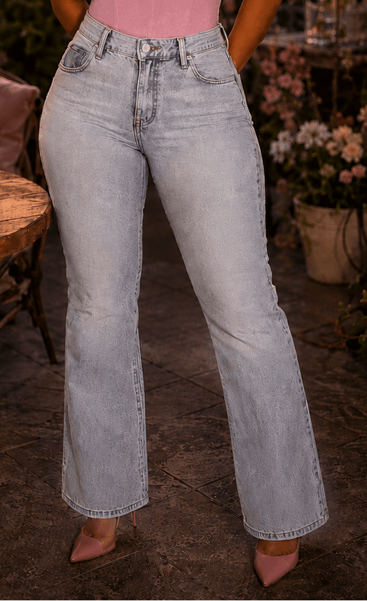 Radiant Grace Bootcut Denim Jeans - Motivating Creativity