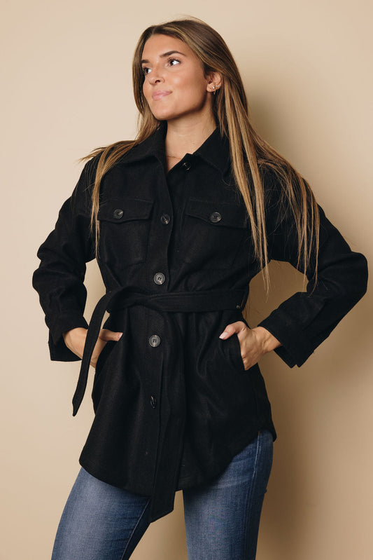 Norah Lapel Button-Down Coat