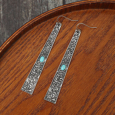 Artificial Turquoise Bar Earrings