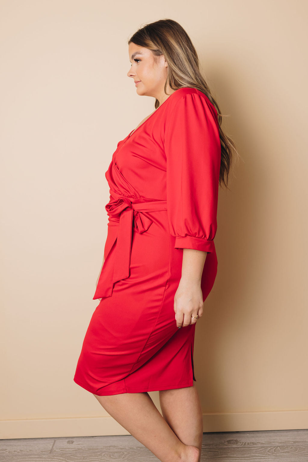 Plus Size - Velma Wrap Midi Dress
