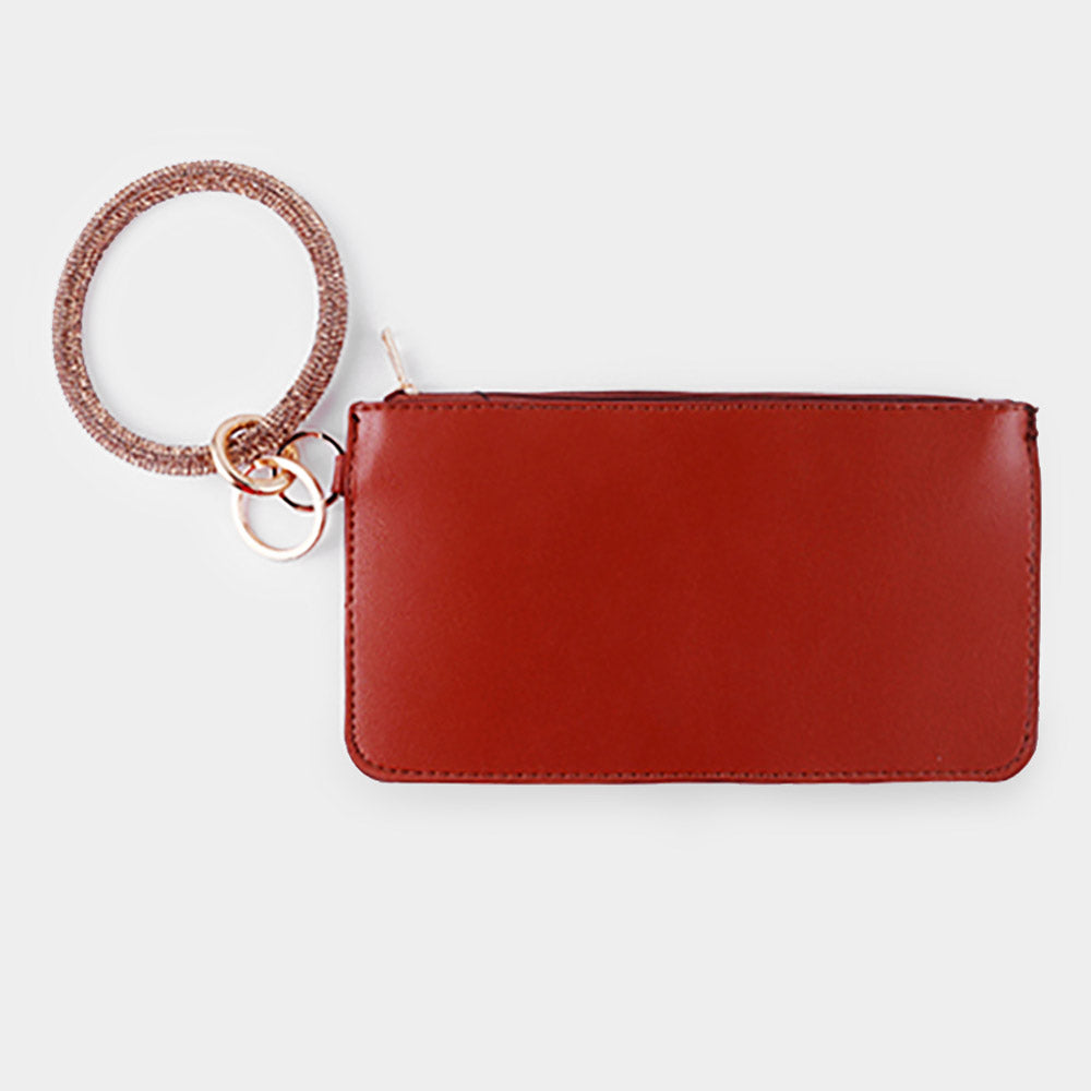 Faux Leather Pouch Bag / Key Chain / Bracelet