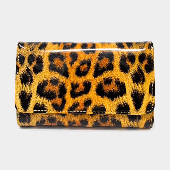 Leopard Print Tri-fold Wallet