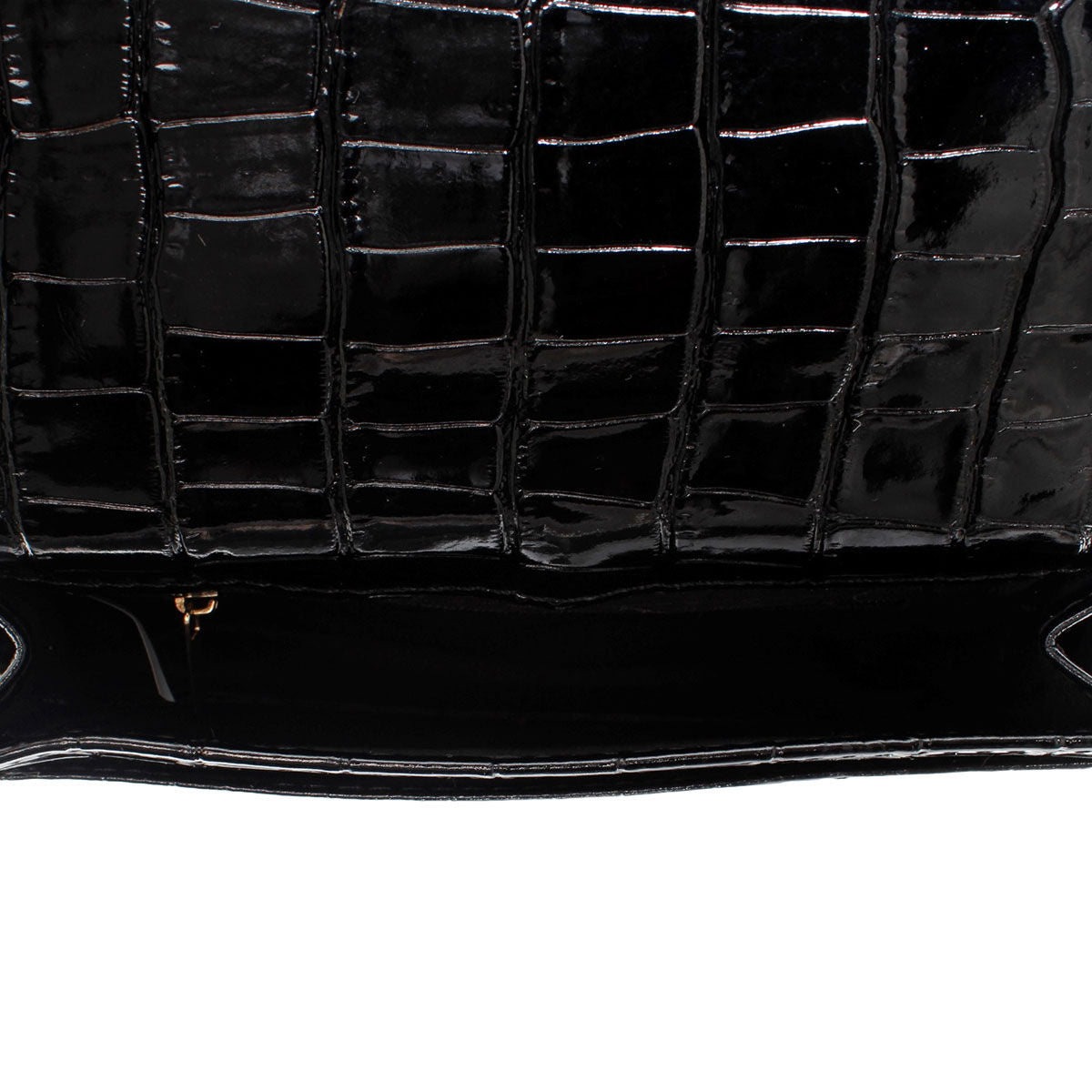 Black Croc Belt Bag