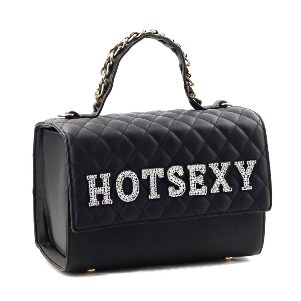 Black HOT SEXY Quilted Satchel Set